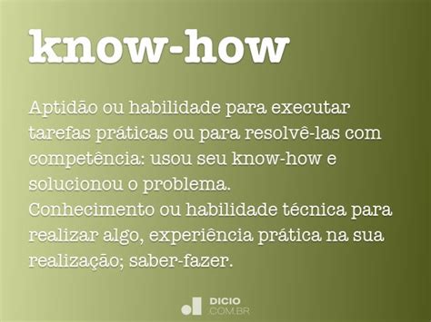 know how o que é.